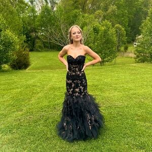 Jovani Black Sequin Mermaid Prom Dress